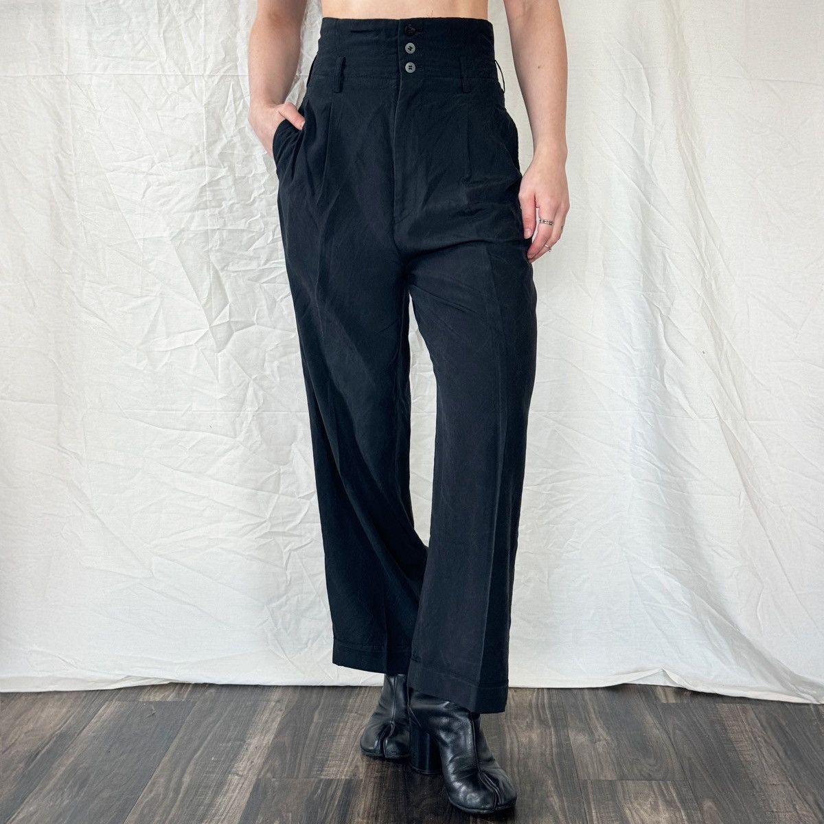 Comme des Garcons × Tricot Comme des Garcons Tricot Comme des Garcons FW 1989 Silk Pants Size 28" / US 6 / IT 42 - 1 Thumbnail