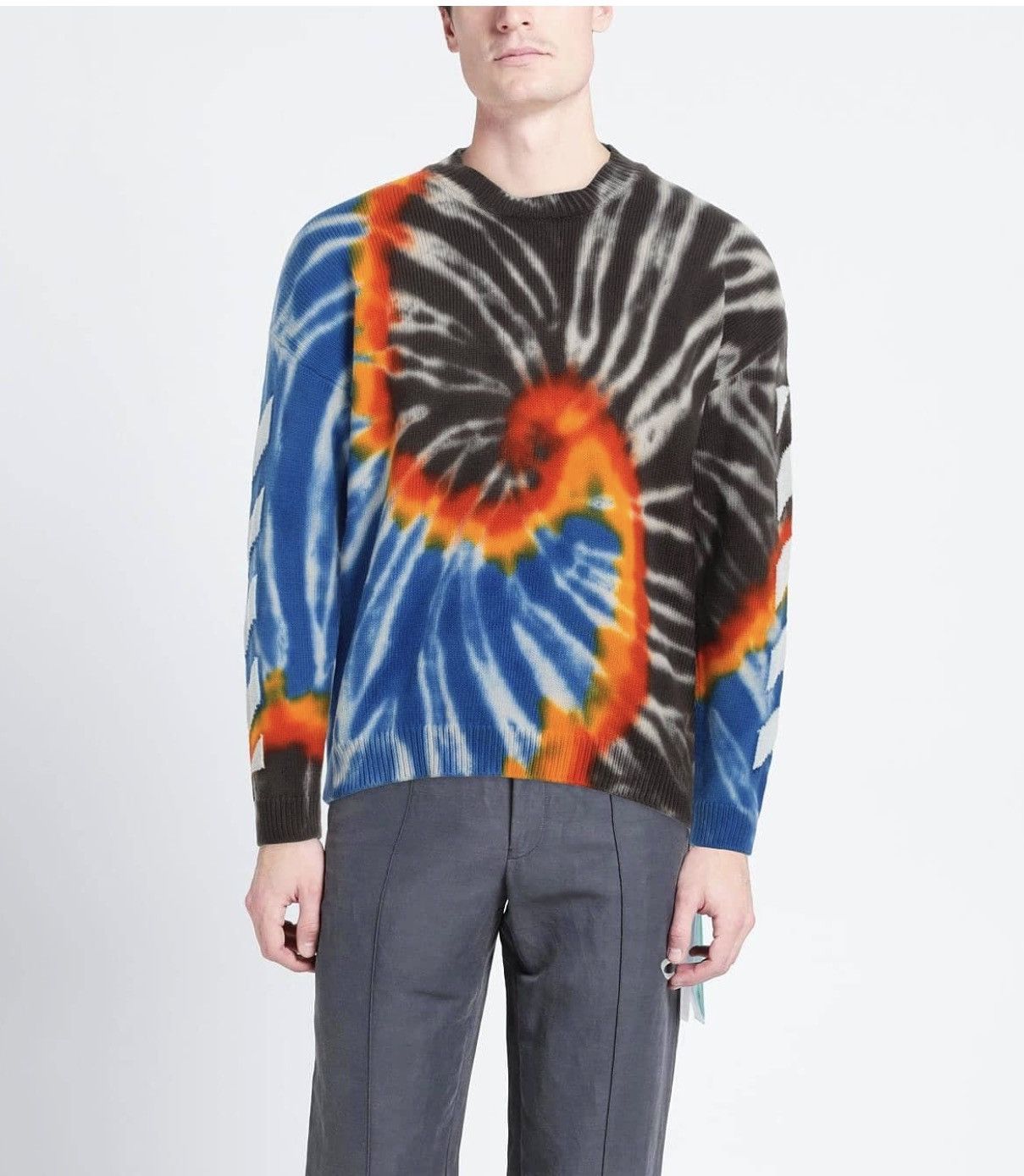 Off-White off-white tie dye crewneck sweater Virgil Abloh OW logo Size US M / EU 48-50 / 2 - 3 Thumbnail