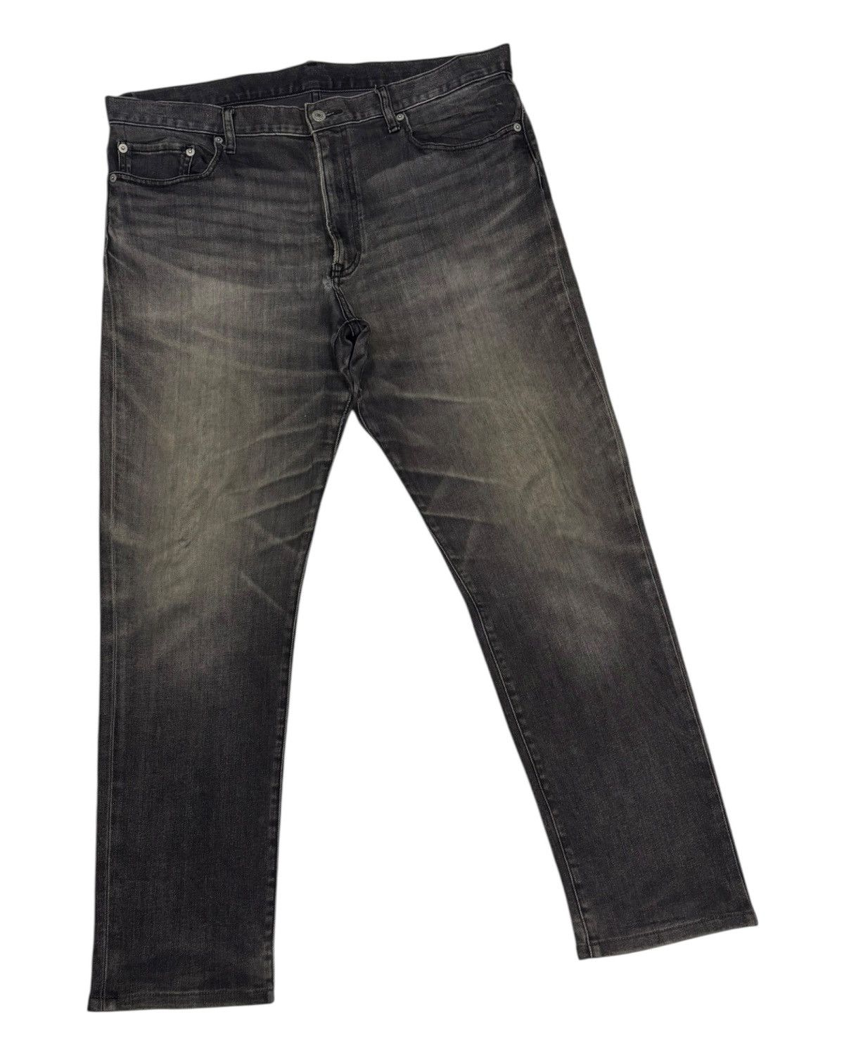 GU × Undercover Vintage GU Faded Black Loose Distressed Jean Size US 37 - 3 Thumbnail