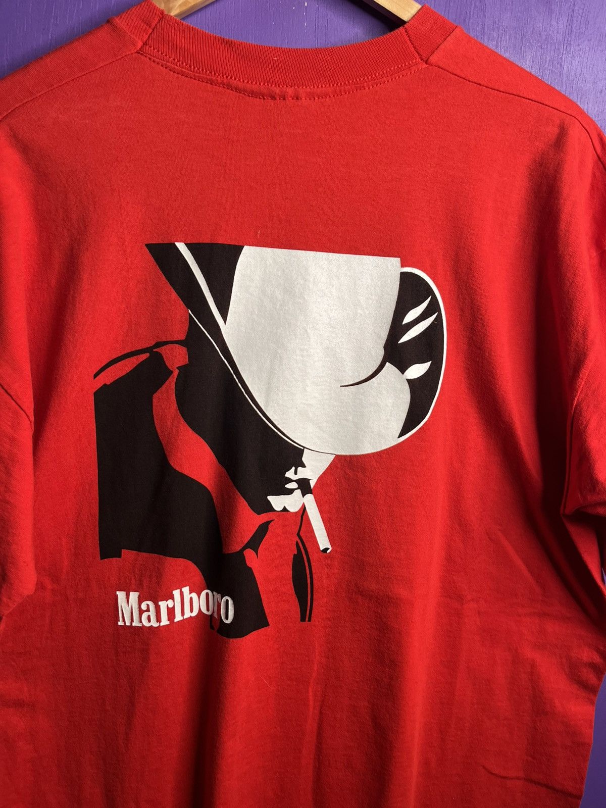 Marlboro × Vintage Vintage 90s Marlboro man red logo mullet tee Size US XL / EU 56 / 4 - 3 Thumbnail