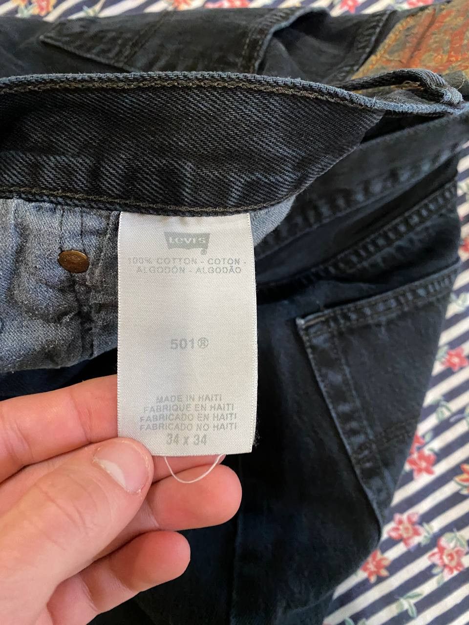 Levi's Vintage Black Levi's 501 Custom Distressed Pants Size US 34 / EU 50 - 2 Thumbnail