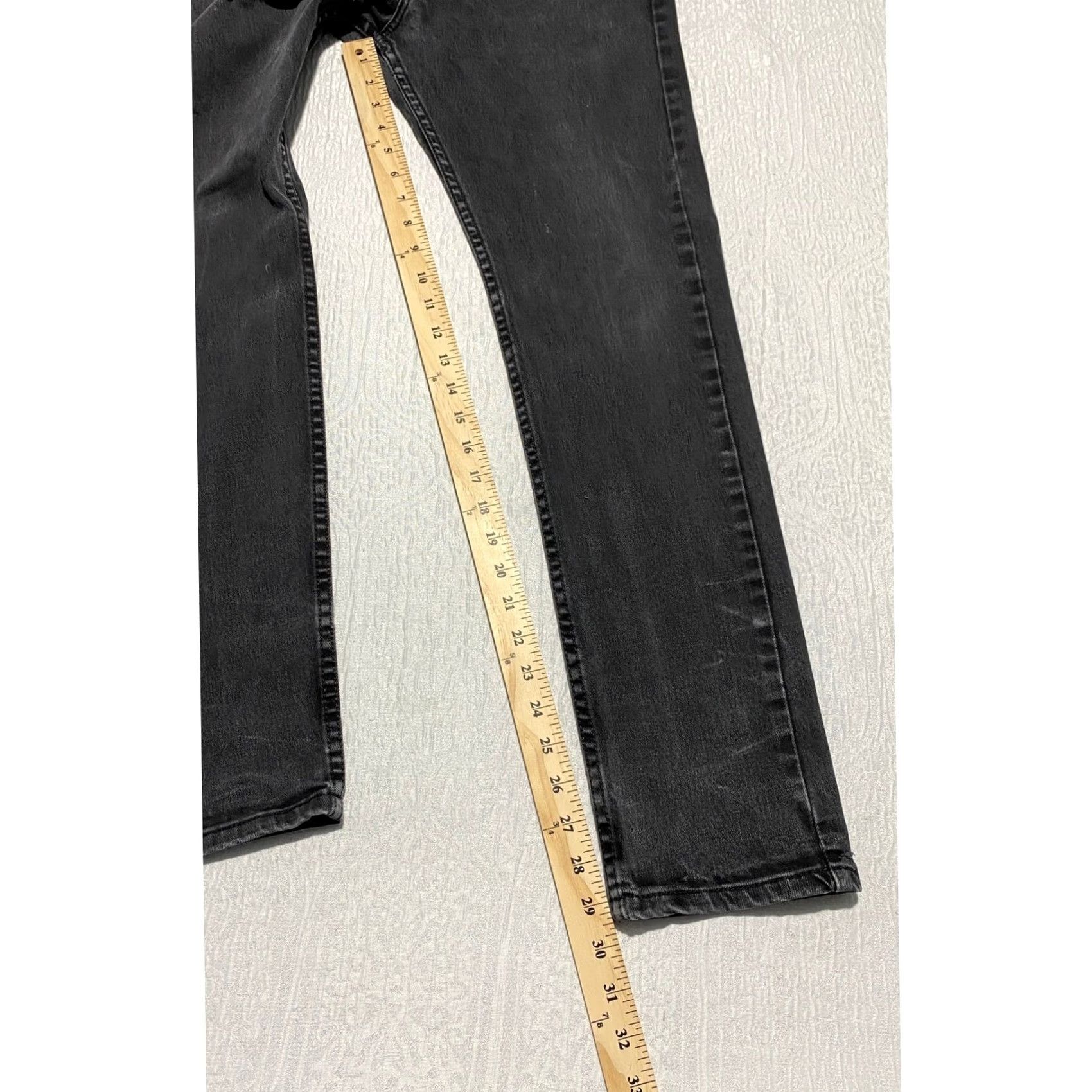 Levi's Levi's 510 Slim Fit Jeans Mens 34×29 Black Denim Distressed Comfort Stretch - Regular W34 L29 Five Pocket Jeans Size US 34 / EU 50 - 6 Thumbnail