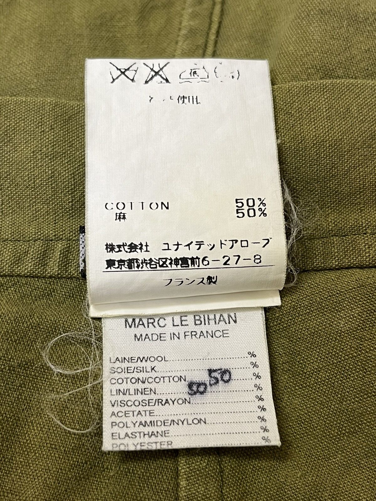 Marc Le Bihan MARC LE BIHAN GREEN OLIVE MADE IN FRANCE PANT Size US 30 / EU 46 - 19 Thumbnail