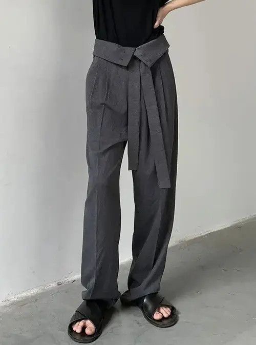 Jean Cleanfit retro folded flap high waisted pleated pants Size US 28 / EU 44 - 6 Thumbnail