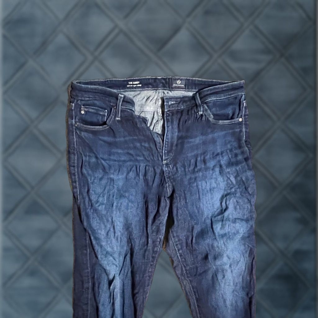 Vintage AG Adriano Goldschmied The Abbey Mid-Rise Super Skinny Jeans Womens 32R 33x29 Blue Denim 5-Pocket Mens? Girls? Size 24" / US 00 / IT 34 - 1 Thumbnail