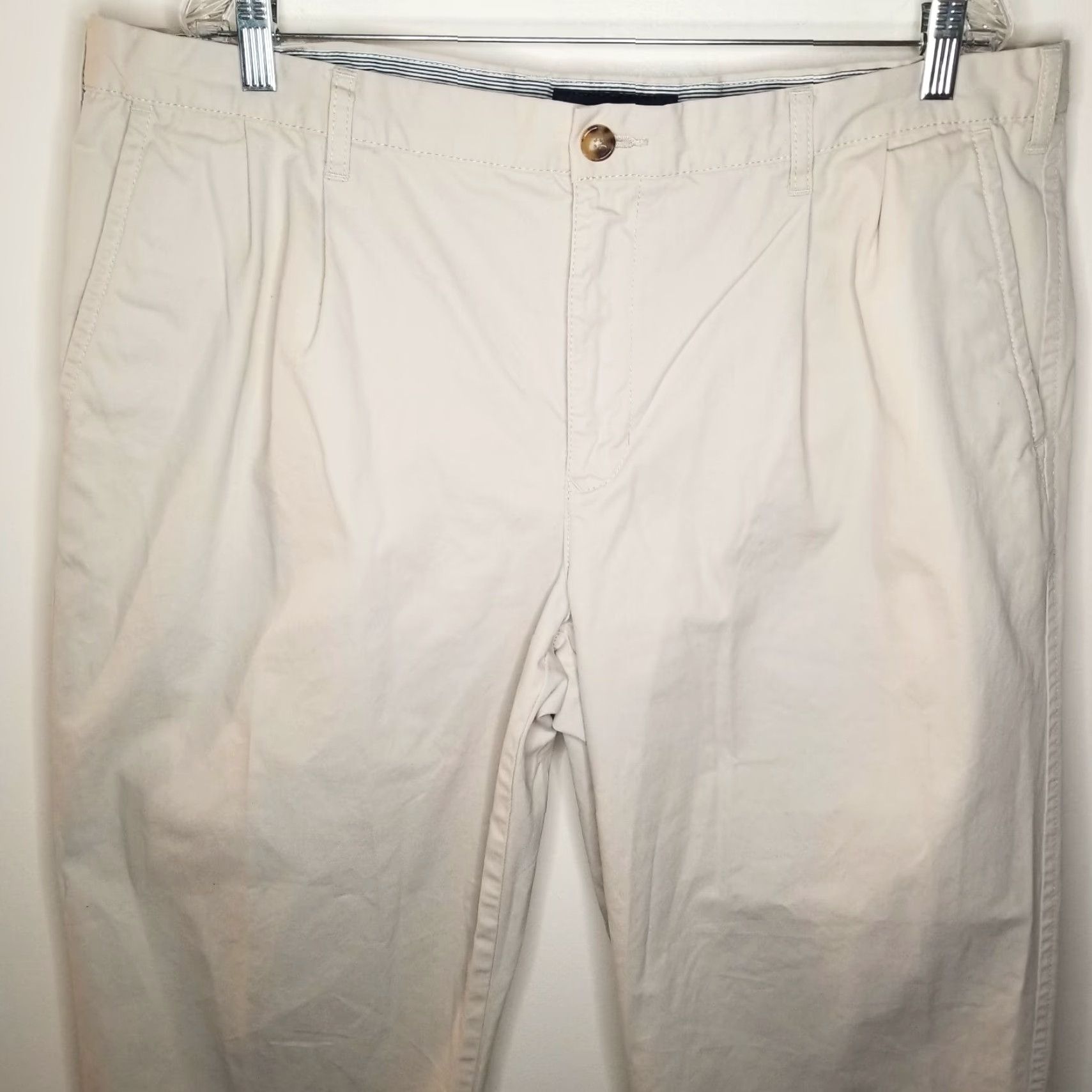 Tommy Hilfiger TOMMY HILFIGER Men's Chino Pants Casual Size 40x32 Beige Size US 40 / EU 56 - 2 Thumbnail
