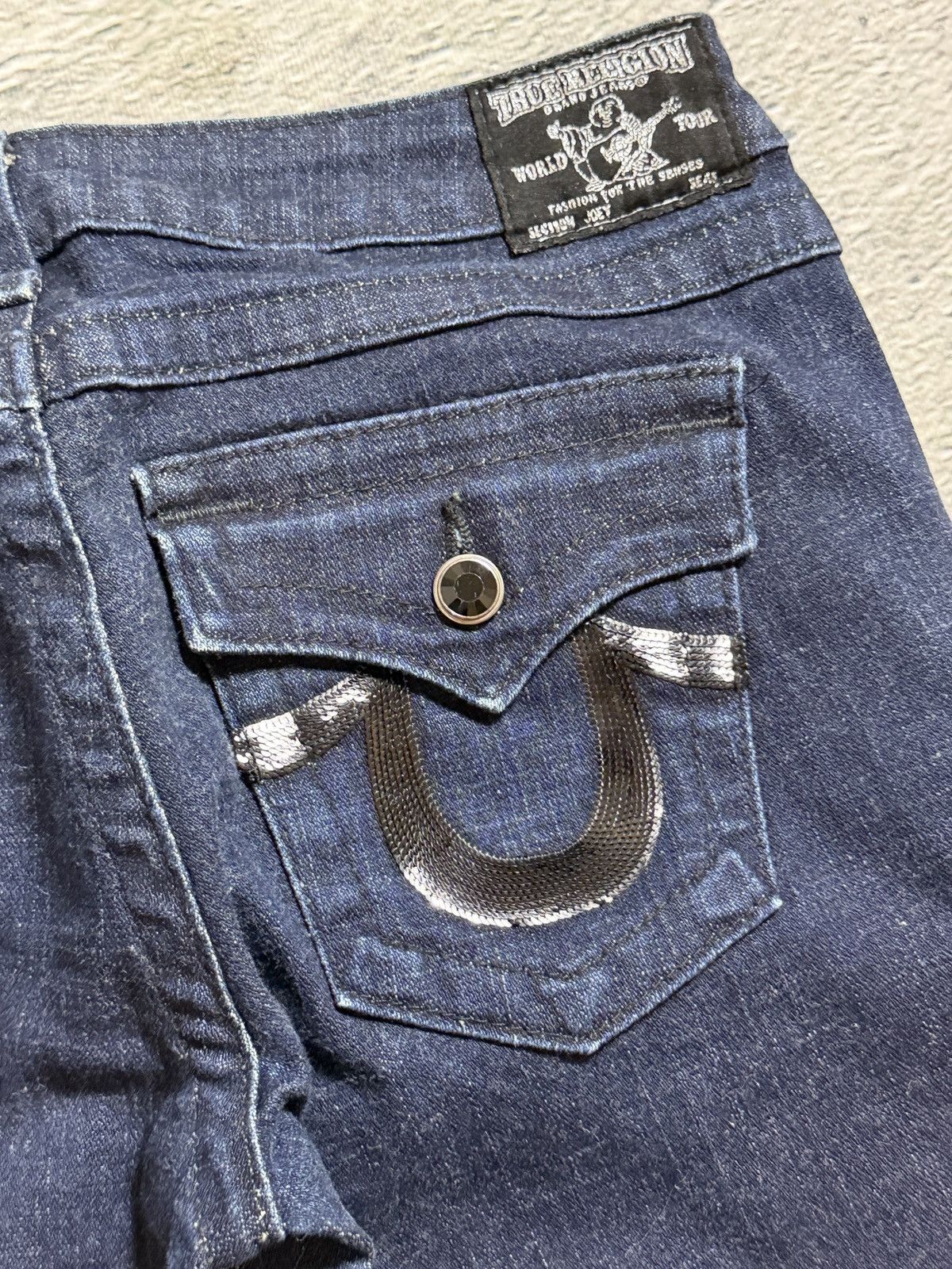 True Religion True Religion flared Joey jeans vintage navy black Size 28" / US 6 / IT 42 - 6 Thumbnail