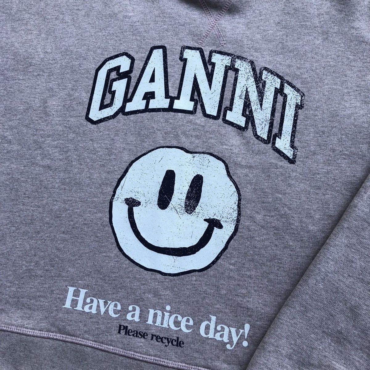 Ganni Ganni Smiley Oversized Sweatshirt Size ONE SIZE - 5 Thumbnail