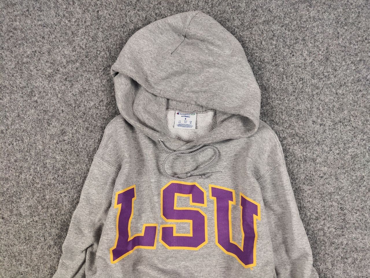 Champion Vintage Champion eco x LSU Tiger Logo Gray Blank Hoodie Size US S / EU 44-46 / 1 - 8 Thumbnail