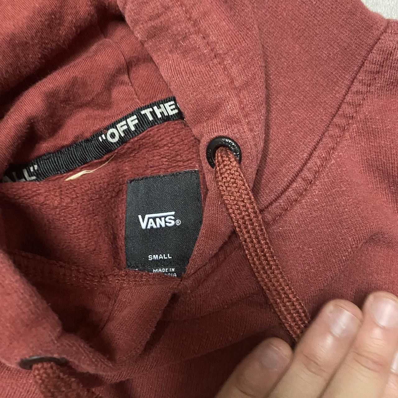 Vans Burgundy Vans hoodie Size US S / EU 44-46 / 1 - 3 Thumbnail