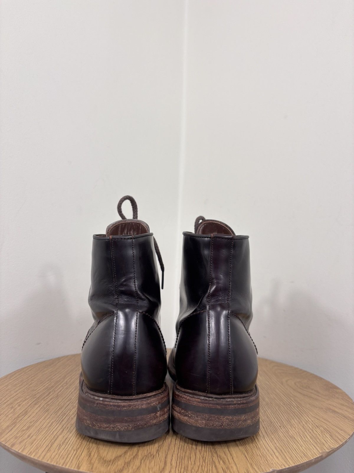 Other Dainite Sole Men’s Burgundy Brown Leather Lace Up Boots Size US 6.5 / EU 39-40 - 13 Thumbnail