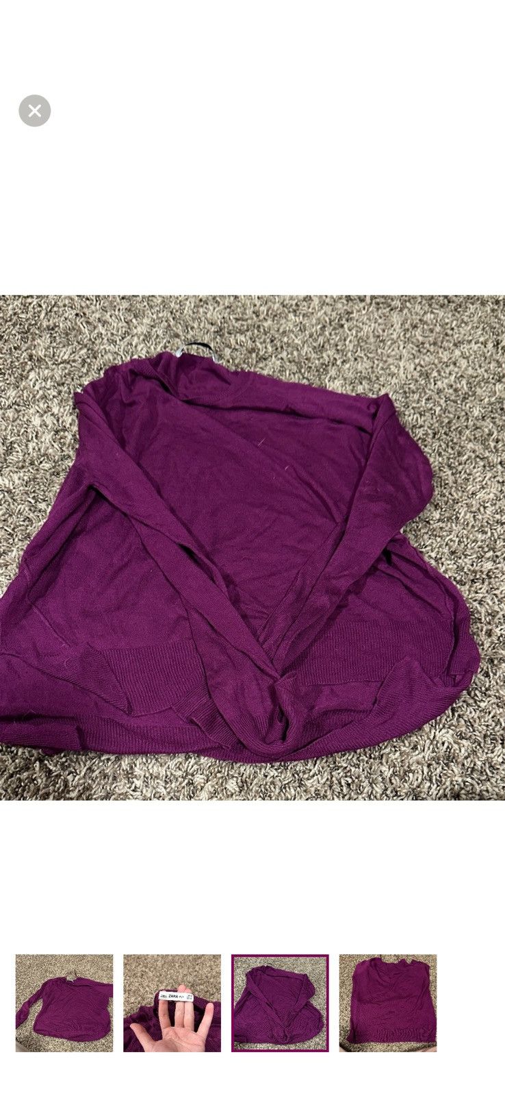 Zara Purple long sleeve Size S / US 4 / IT 40 - 3 Thumbnail