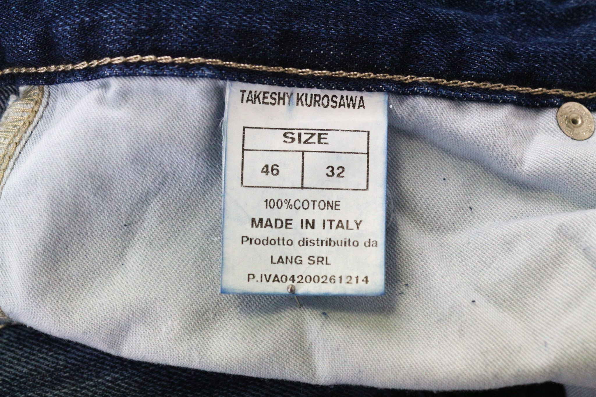 Takeshy Kurosawa W32 Blue Cotton Regular Fit Distressed Jeans 75845 Size US 32 / EU 48 - 5 Thumbnail