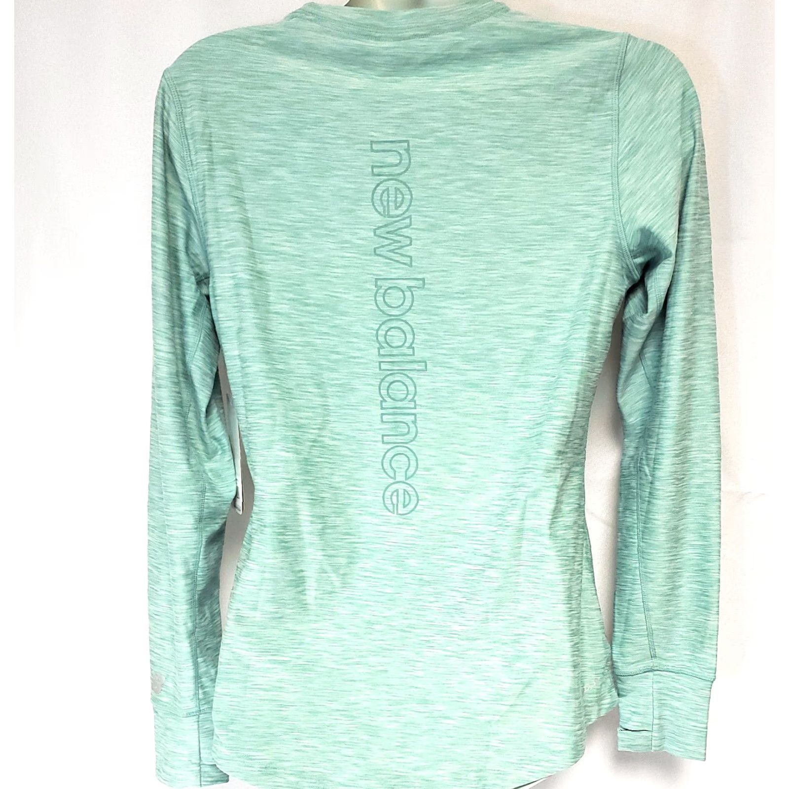 New Balance Womens New Balance Shirt Athletic Transform Long Sleeve WT83119 MSE Seaglass Blue Green NB Dry Size S / US 4 / IT 40 - 2 Thumbnail