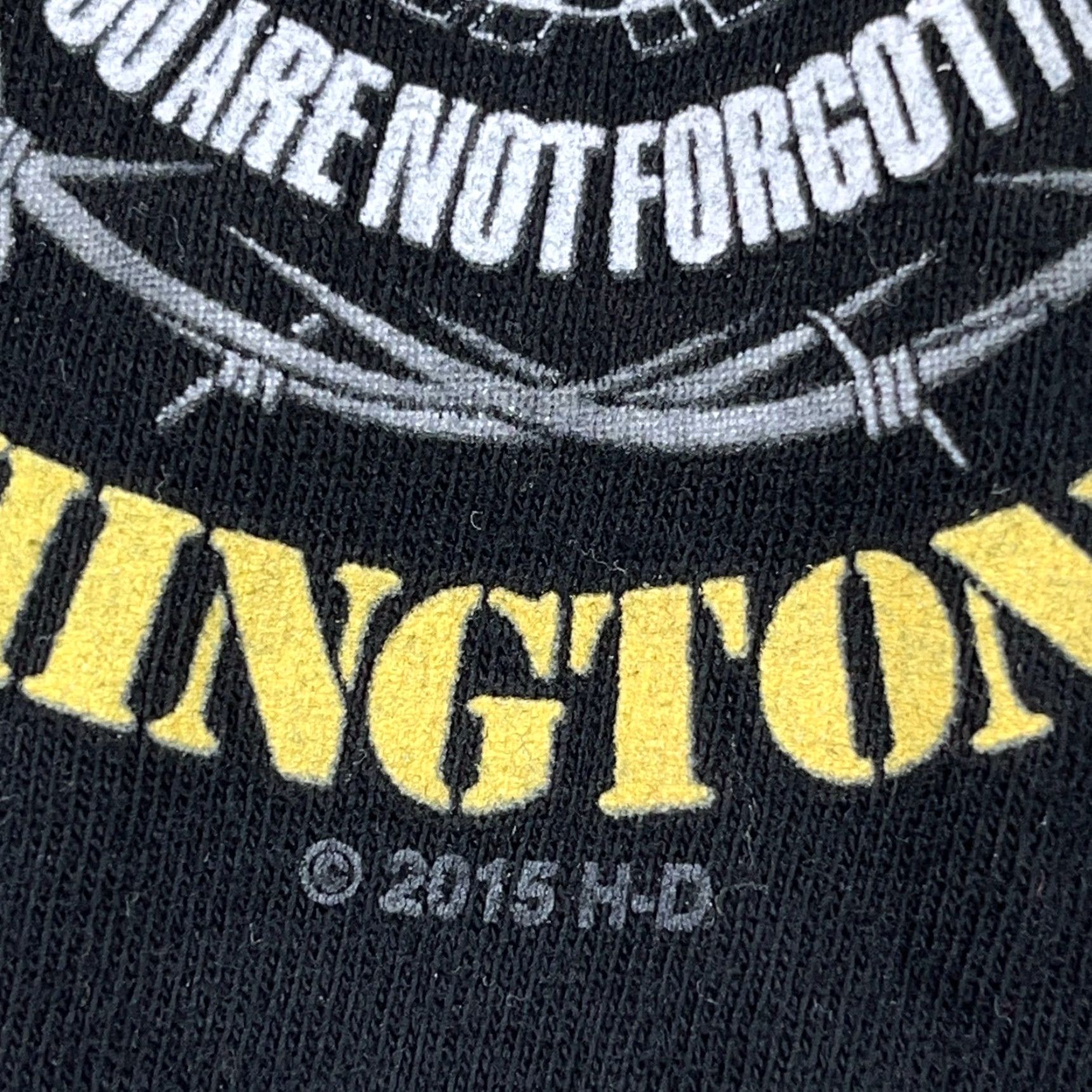 Harley Davidson Harley-Davidson Black T-Shirt Men Large Rolling Thunder Ride for Freedom Biker 80s Retro Motorcycle Logo Size US L / EU 52-54 / 3 - 7 Thumbnail