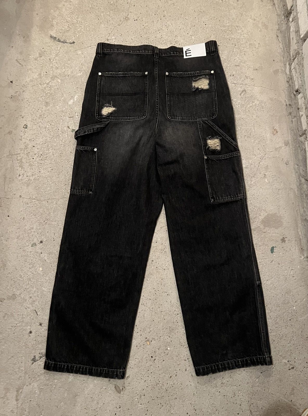 Etudes Études studio jeans baggy shredded holes vintage skate Size US 44 / EU 60 - 3 Thumbnail