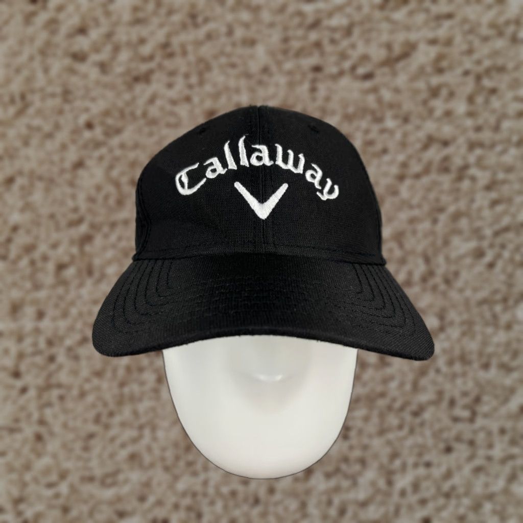 Callaway Callaway Hat Cap Strap Back Mens Black Golf 100% Polyester Lightweight Adjustable Knitted Style Logo Casual Boys Mens Size ONE SIZE - 1 Thumbnail