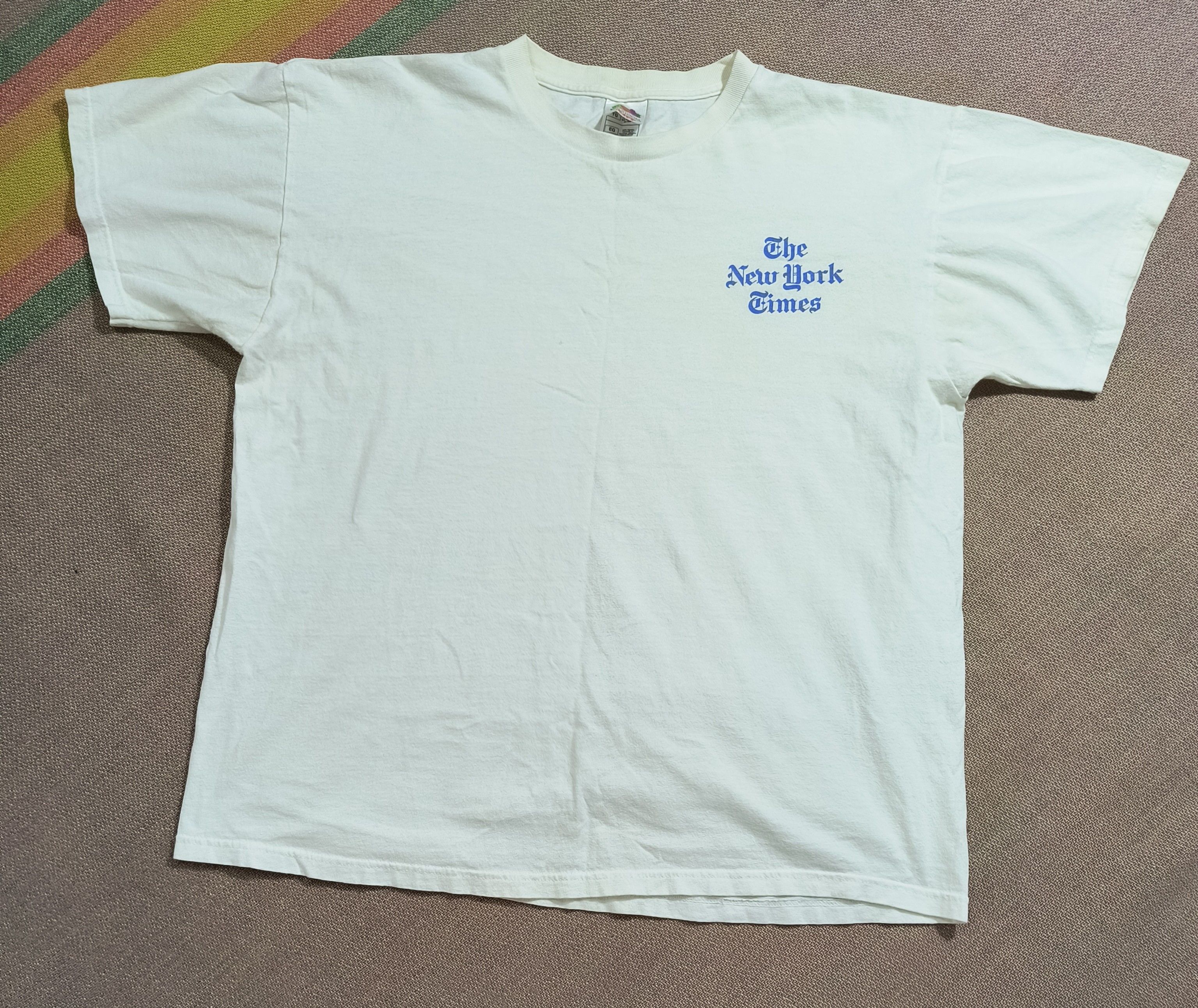 Fruit Of The Loom Vintage Y2K The New York times tee Size US XL / EU 56 / 4 - 2 Thumbnail