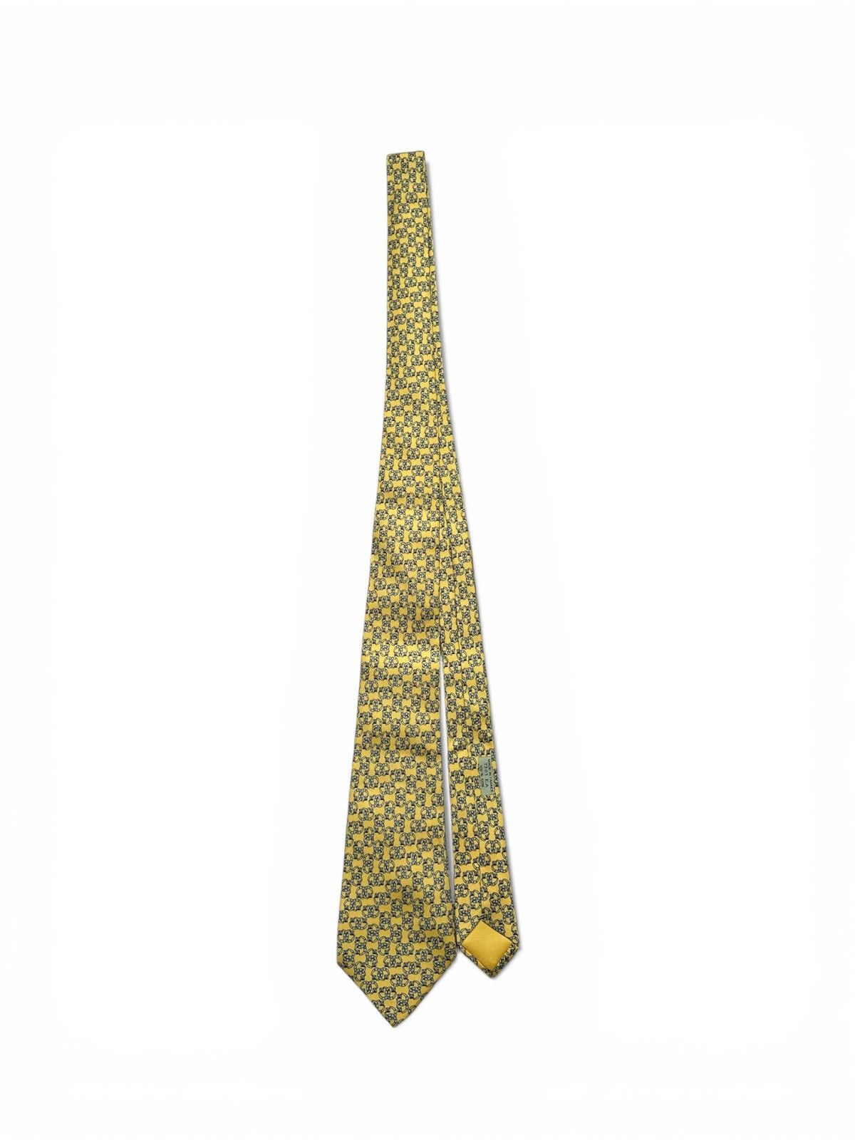 Hermes Men’s Hermes Paris 7303EA Vintage Silk Tie Size ONE SIZE - 1 Thumbnail