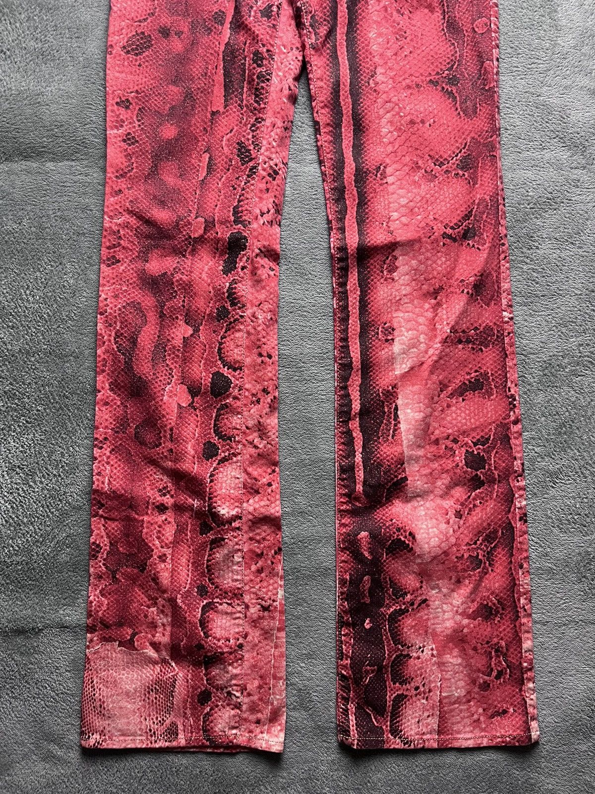 Just Cavalli Just cavalli - Python Snake Skin Flared Pants Size 26" / US 2 / IT 38 - 3 Thumbnail