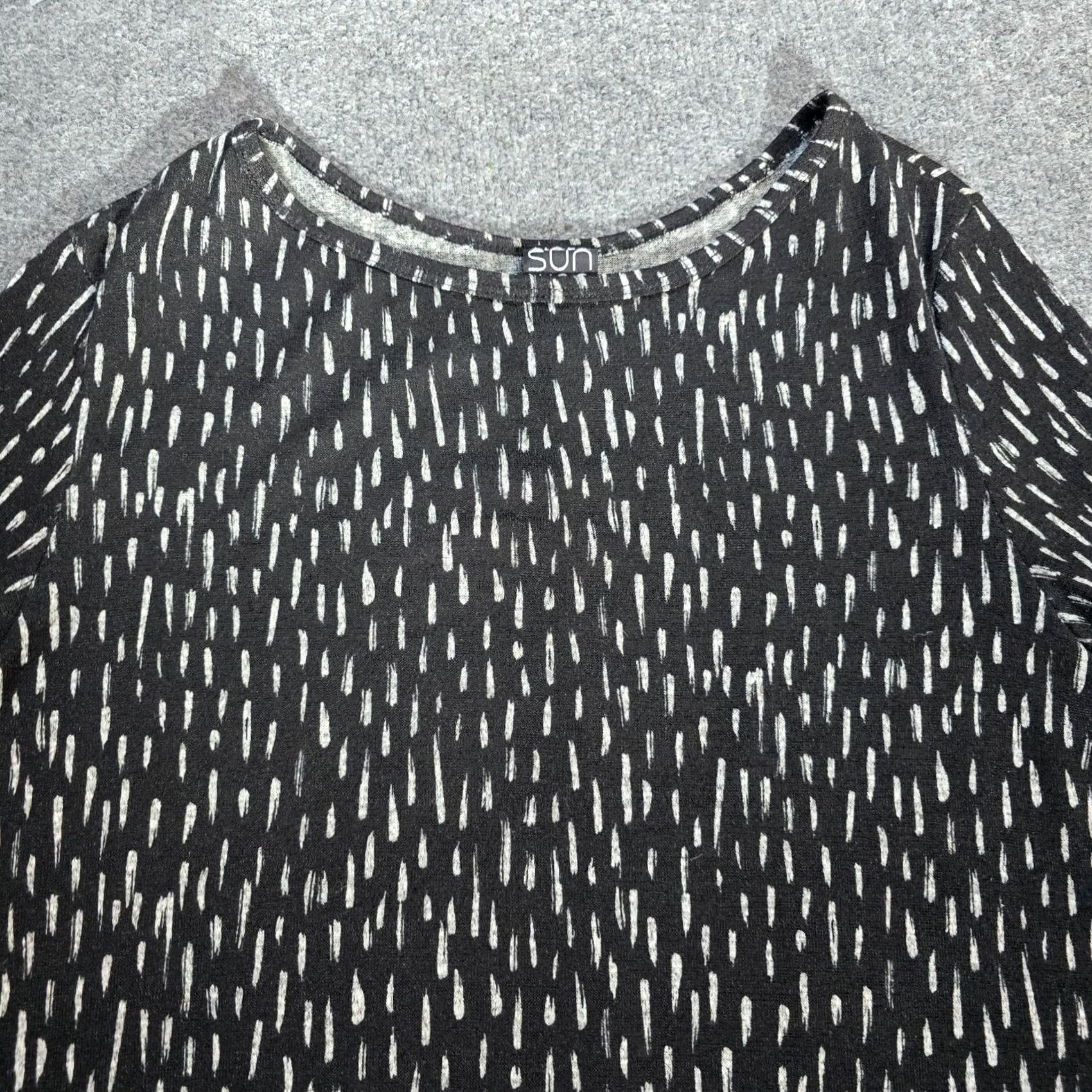 Vintage Clara Sun Woo Dress Women XL Black Stretch A-Line 3/4 Sleeve Casual Capsule Dress Size XL / US 12-14 / IT 48-50 - 2 Thumbnail