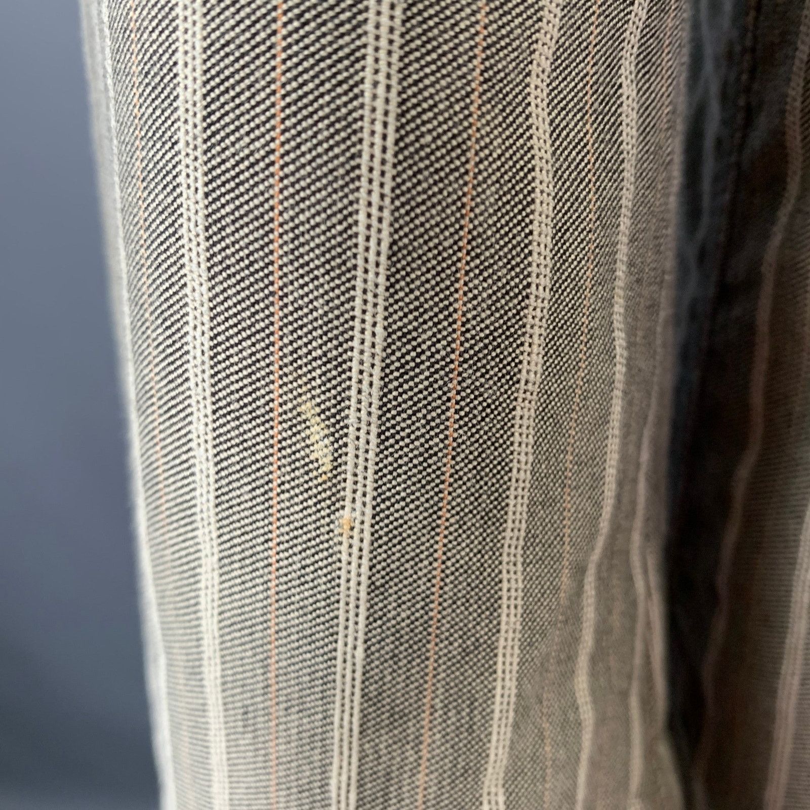 Other VESTIMENTA Taupe White Stripe Cotton Notch Lapel Sport Coat Size 42R - 9 Thumbnail