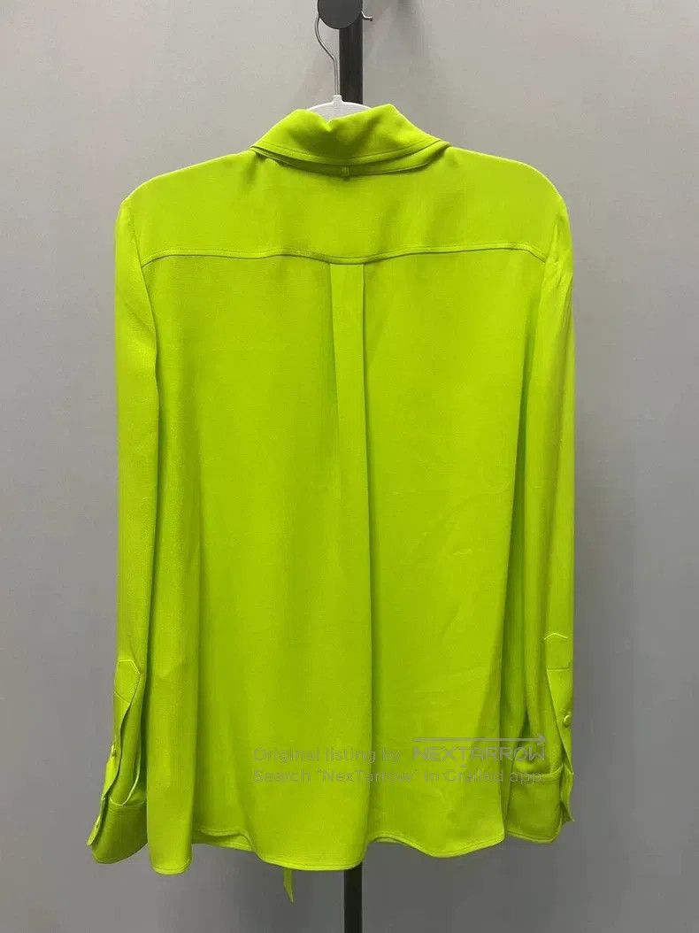 Valentino Valentino Fluorescent green silk shirt Size XL / US 12-14 / IT 48-50 - 2 Thumbnail