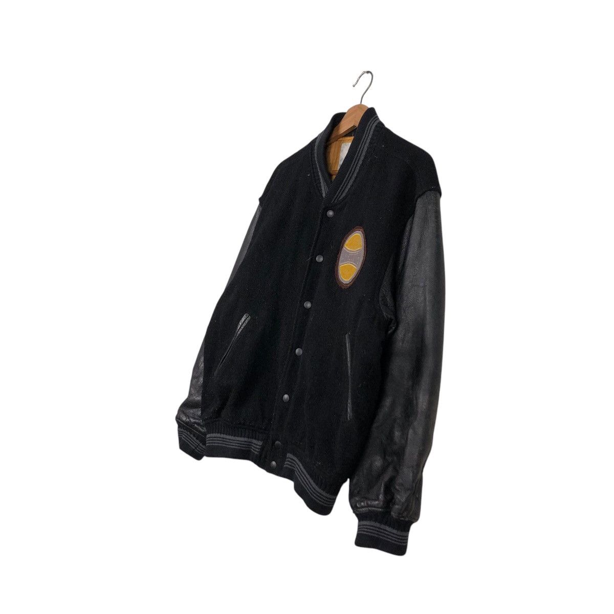 Japanese Brand 📌Vintage Varsity Leather Jacket Zut Petit Issey Miyake Size US L / EU 52-54 / 3 - 3 Thumbnail
