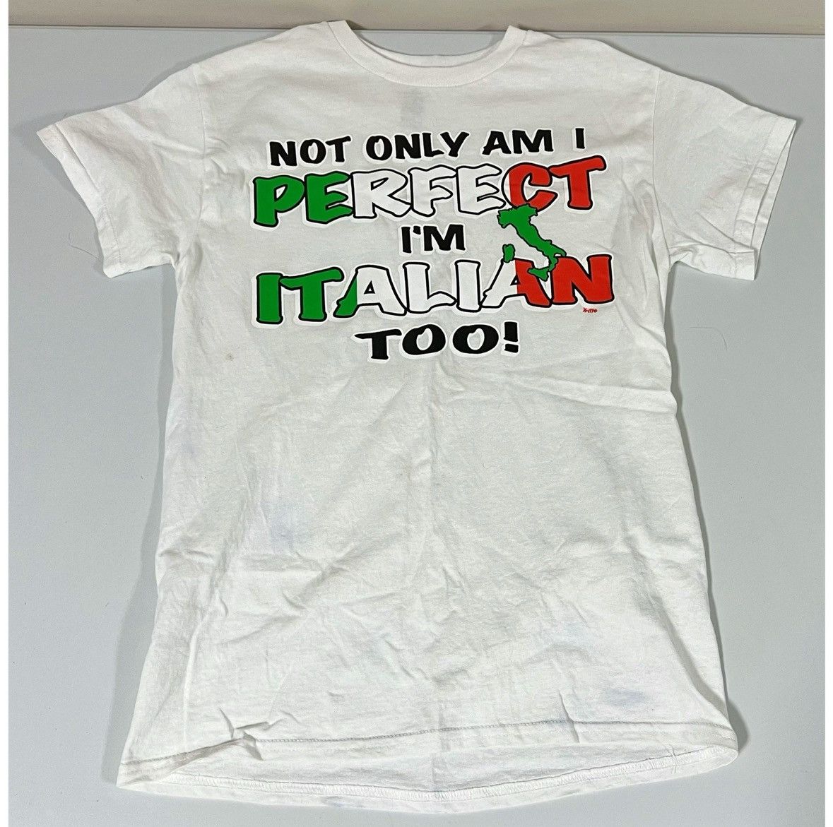 Gildan ‘Not Only Am I Perfect I’m Italian Too!’ T-Shirt Tee Size S🇮🇹 Size US S / EU 44-46 / 1 - 1 Thumbnail