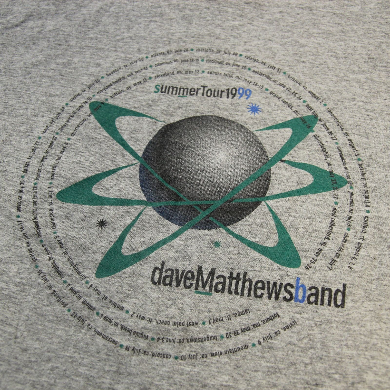 Vintage Vintage 1999 Dave Mathews Band Graphic Tour T Shirt - M Size US M / EU 48-50 / 2 - 9 Thumbnail