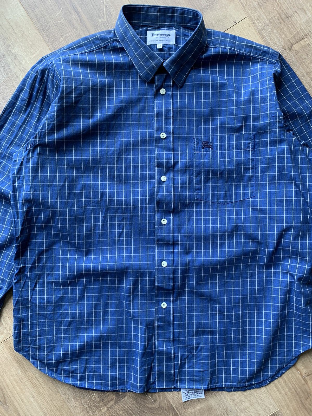Burberry × Vintage Vintage Burberrys shirt Size US XL / EU 56 / 4 - 2 Thumbnail