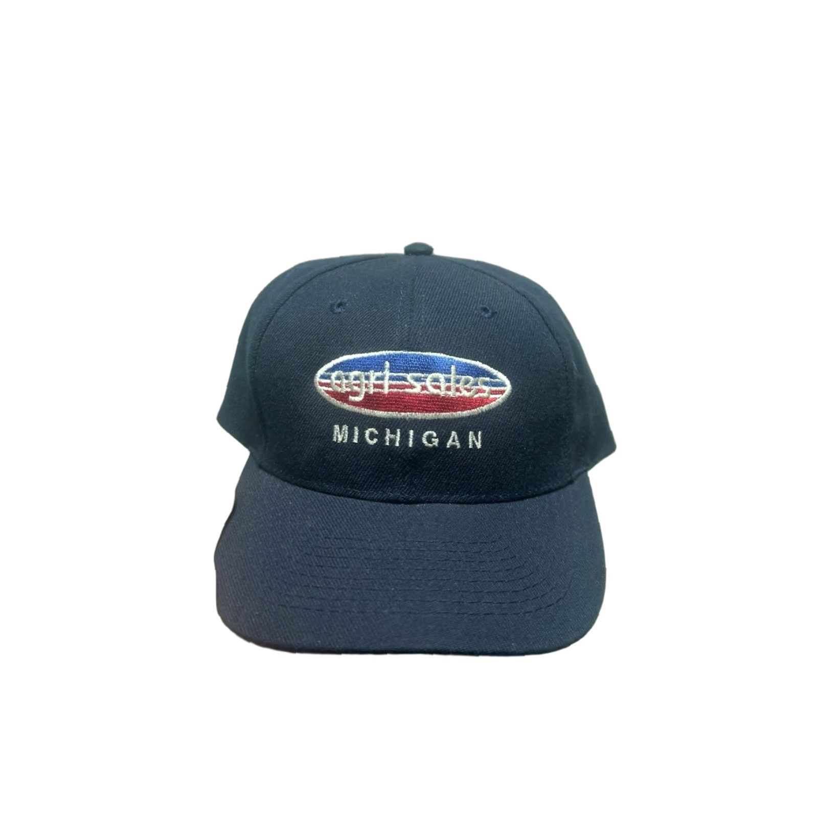Vintage VINTAGE Unbranded SnapBack Hat Cap Adjustable Navy Blue Michigan the bean people farm Agri Sales Men Cap Hats Size ONE SIZE - 1 Thumbnail
