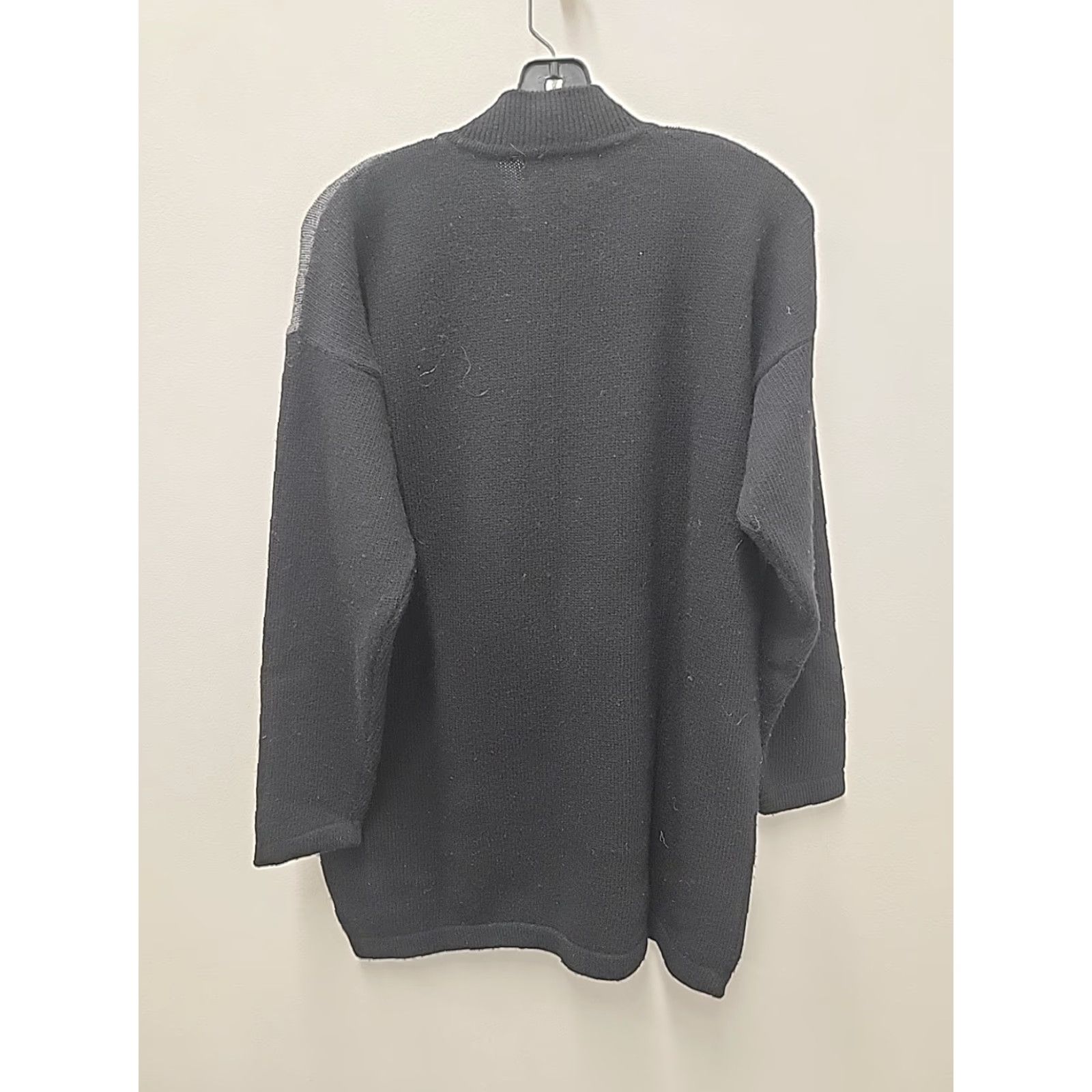 Vintage VINTAGE Iceberg Sweater Cardigan Women's 42 Black Wool Long Sleeve All Seasons 90s Agatha Christie Theme Mens Girls Size M / US 6-8 / IT 42-44 - 7 Thumbnail