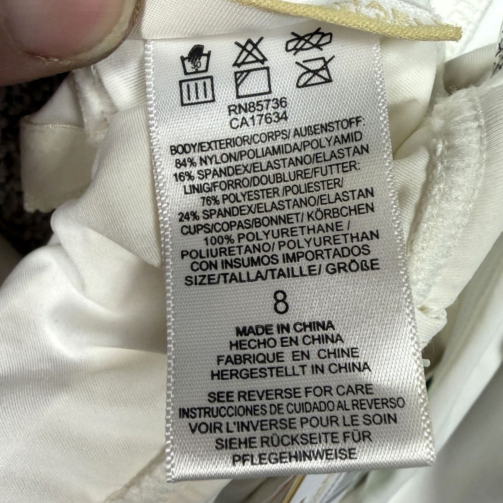Michael Kors Michael Kors One Piece Swimsuit Size 8 White One Shoulder Designer Convertible Lined Stretch Women Mens Girls Size ONE SIZE - 6 Thumbnail