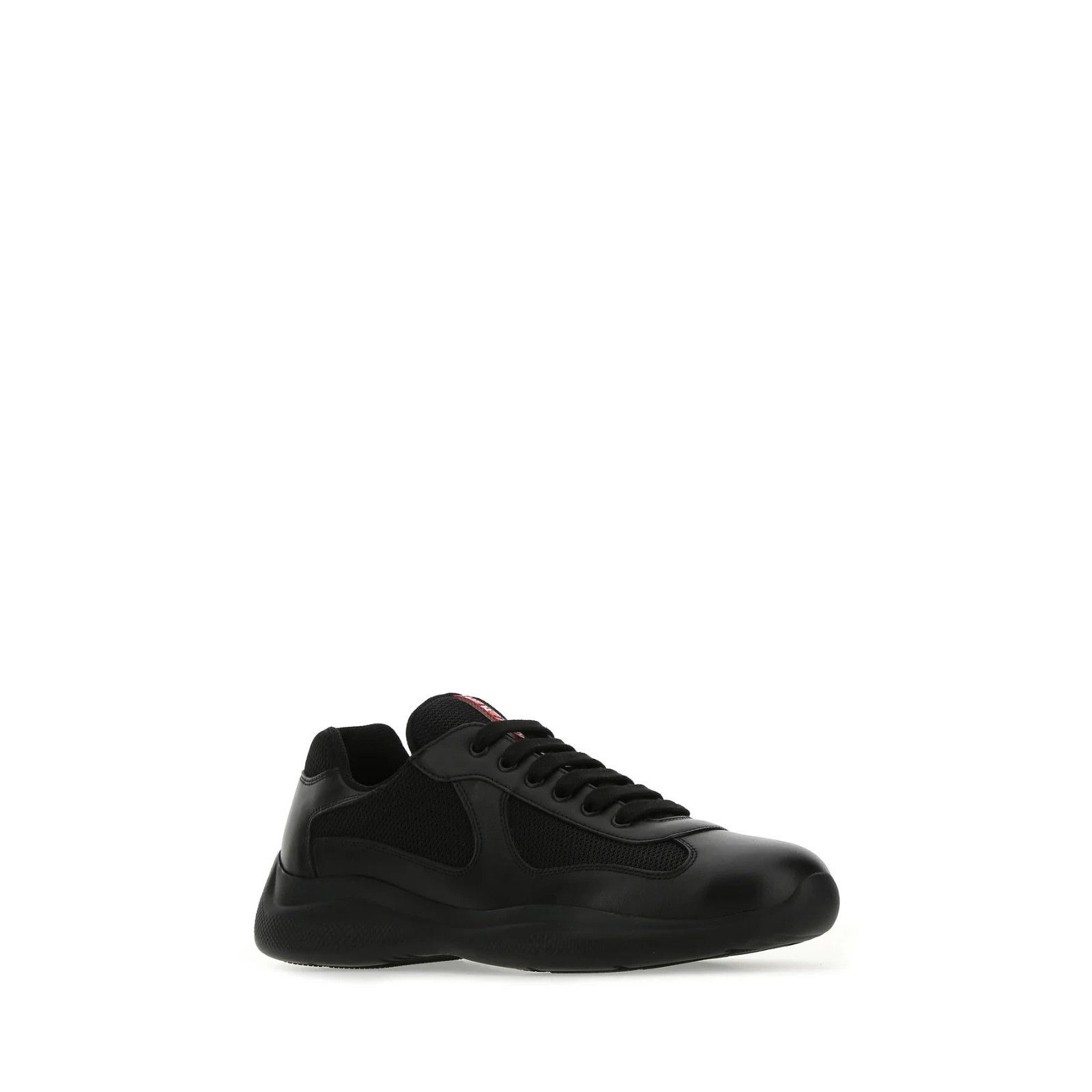 Prada PRADA Black Leather And Tech Fabric Sneakers New And Authent Size US 12 / EU 45 - 2 Thumbnail