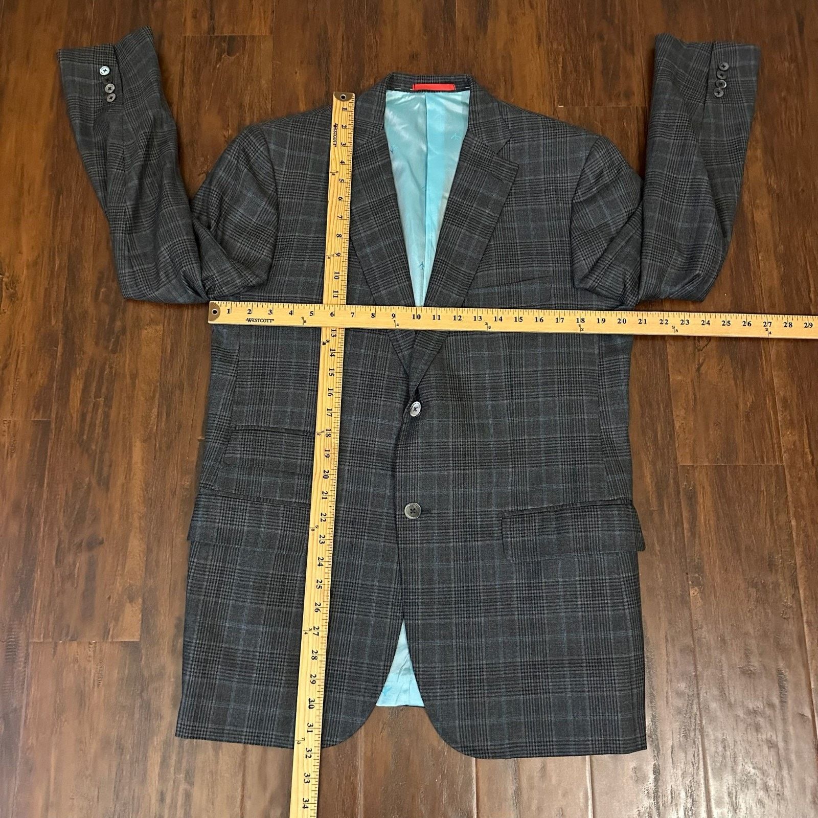 Isaia ISAIA Napoli Base V Blazer Plaid 140s Delain Selection Wool Size 52R - 10 Thumbnail