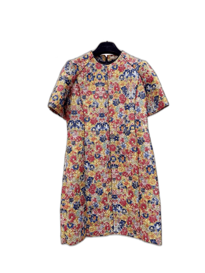 Celine Old Celine Floral Pattern Dress Size S / US 4 / IT 40 - 1 Thumbnail