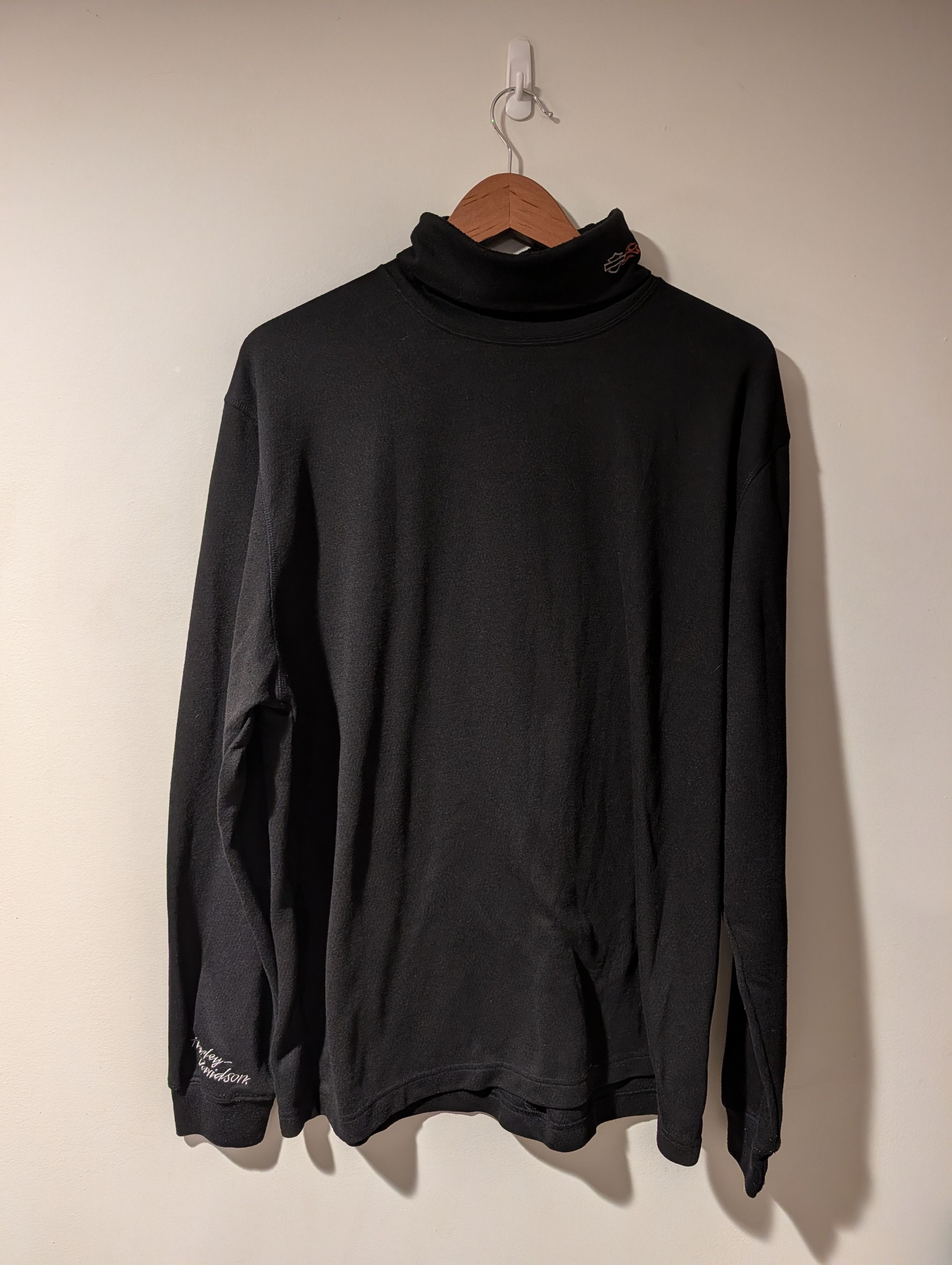 Harley Davidson Harley-Davidson Embroidered Logo Mock Neck Turtle Neck Shirt Size US XL / EU 56 / 4 - 1 Thumbnail