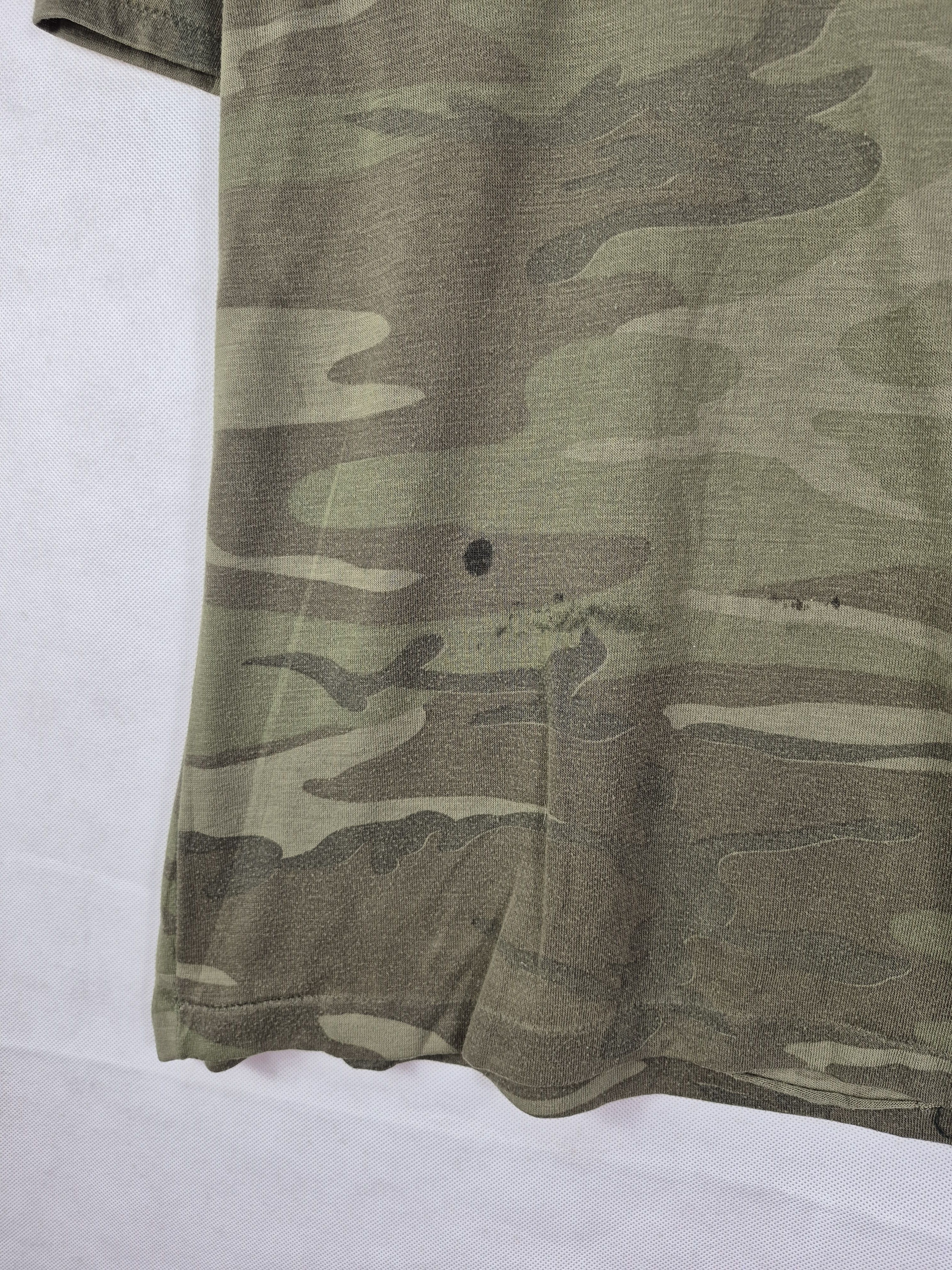 Vintage 🔥 Vintage 90s Army Camo Paper Thin Tee Size US M / EU 48-50 / 2 - 6 Thumbnail