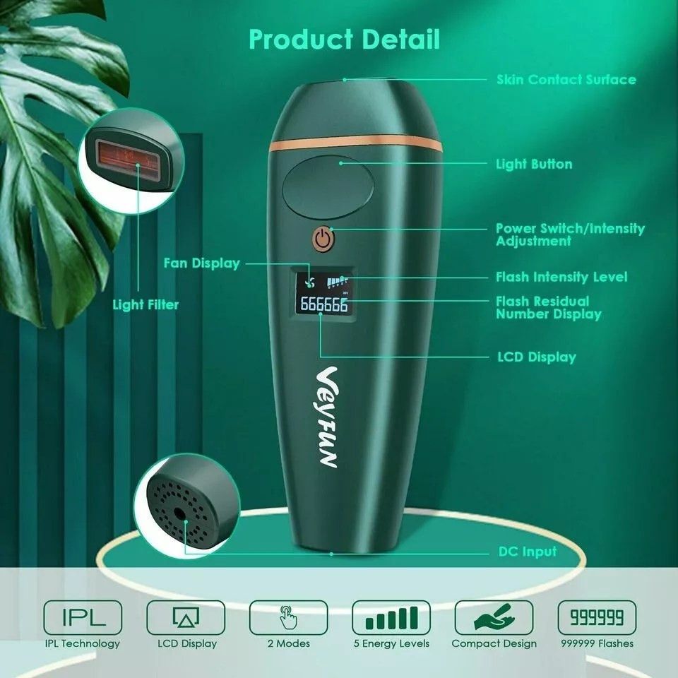 Other VEYFUN Depilator Hair Removal/ Women/ 5 Intensity Levels, Size ONE SIZE - 10 Thumbnail