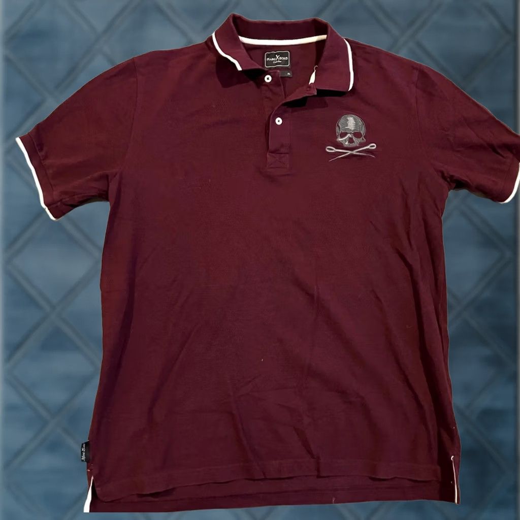 Vintage VINTAGE Marc Ecko Polo Short Sleeve Golf XL Purple Embroidered Skull & Needle Logo Shirt Men Regular Collar Button Size US XL / EU 56 / 4 - 1 Thumbnail