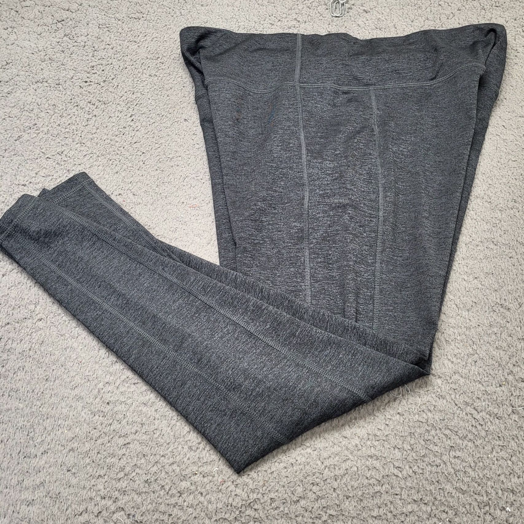 Avia AVIA Leggings Women's XXL 20 Dark Gray Yoga Pants Activewear Pockets Dance Size 40" / US 18 - 2 Thumbnail
