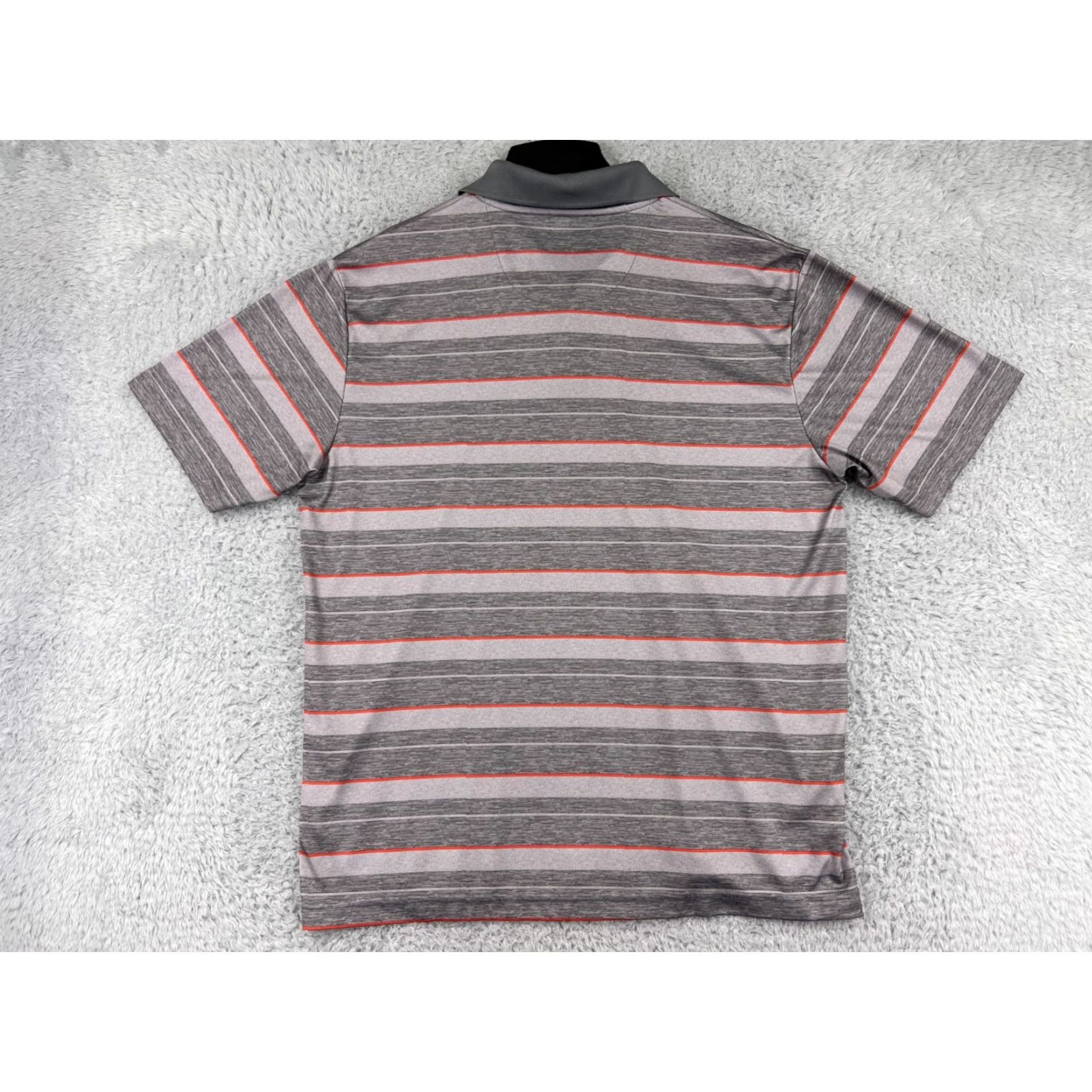 Vintage Grand Slam Polo Shirt Mens Extra Large Gray Red Striped Collared 100% Polyester Size US XL / EU 56 / 4 - 2 Thumbnail