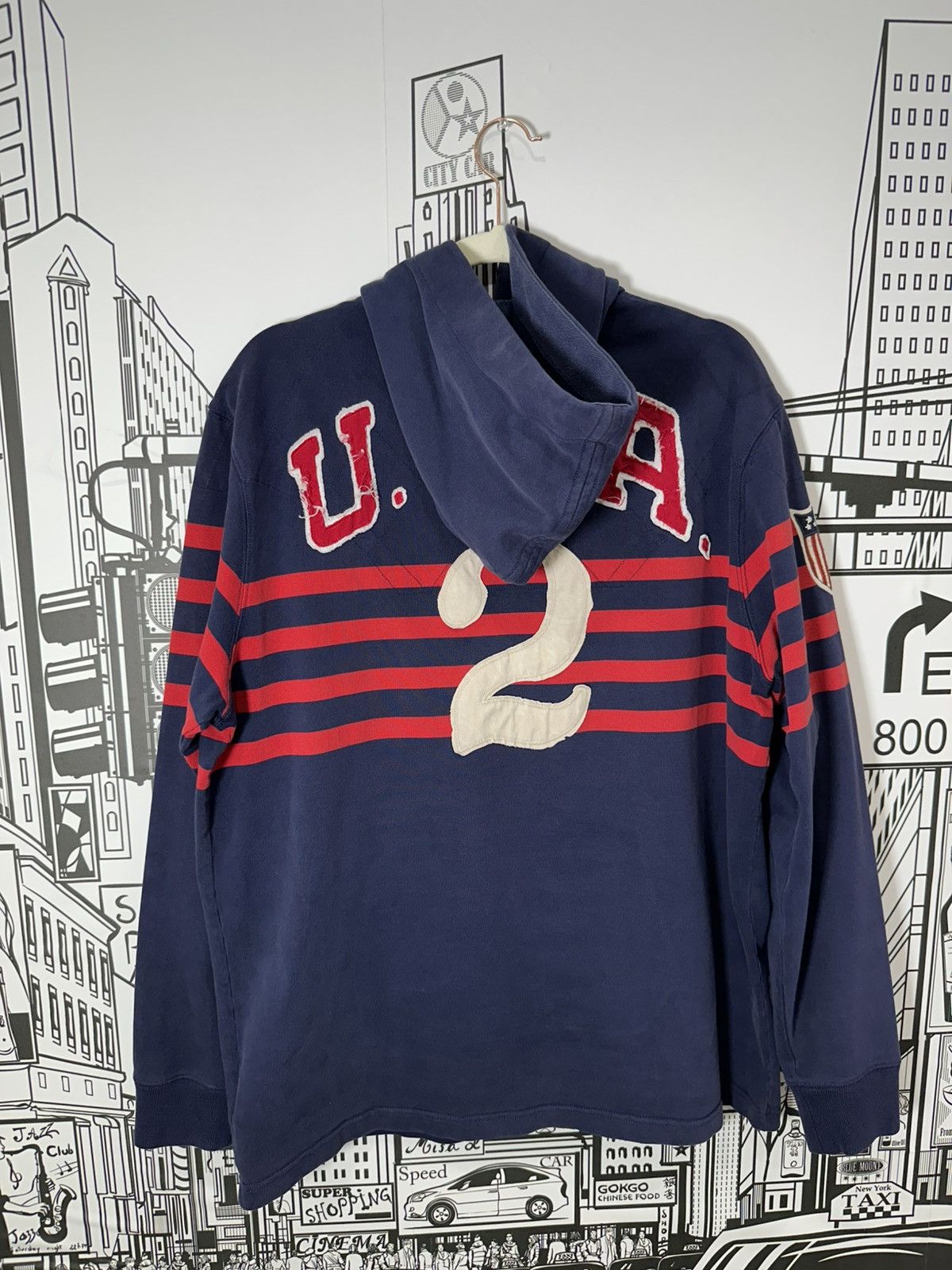 Rugby Ralph Lauren Rugby Ralph Lauren Big Kicker USA Rugby Hoodie Navy L Size US L / EU 52-54 / 3 - 2 Thumbnail