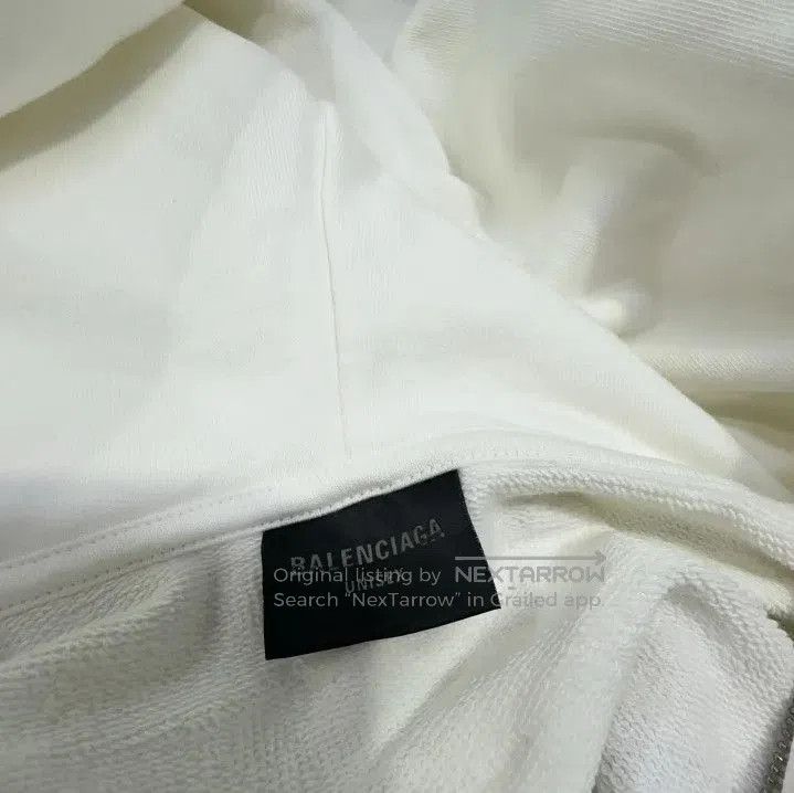 Balenciaga Balenciaga Stylish White Hooded Zip Sweatshirt. Size US XS / EU 42 / 0 - 5 Thumbnail