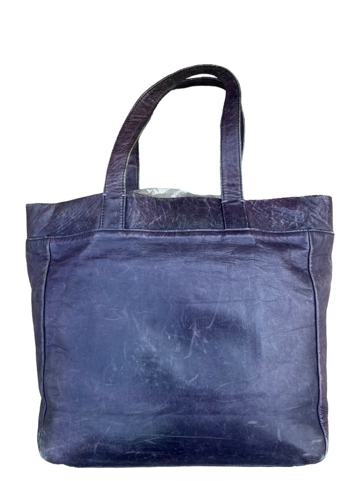 Attachment Attachment X United Arrows Distress Patina Leather Tote Bag Size ONE SIZE - 3 Thumbnail