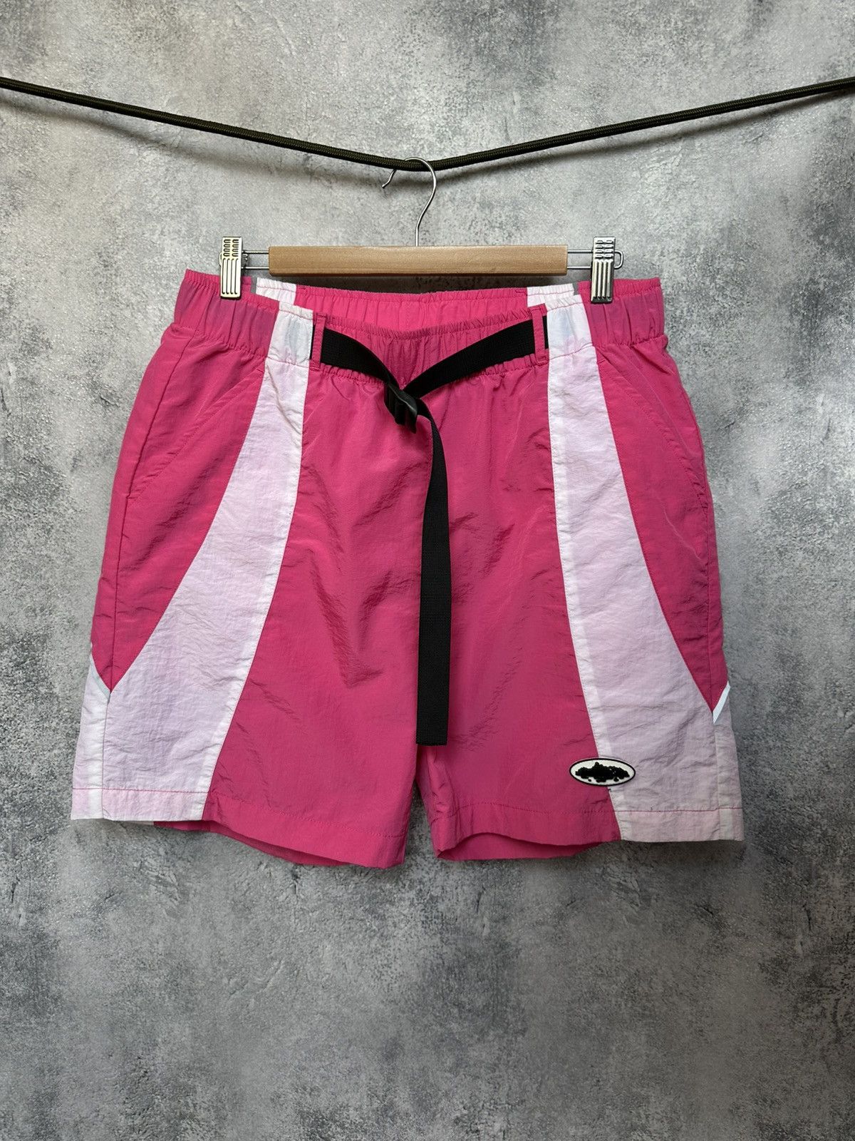 ●SHORTI SHORT KUT 激レア プロモオンリー Corteiz Corteiz Spring Shorts Pink and White Nylon Limited