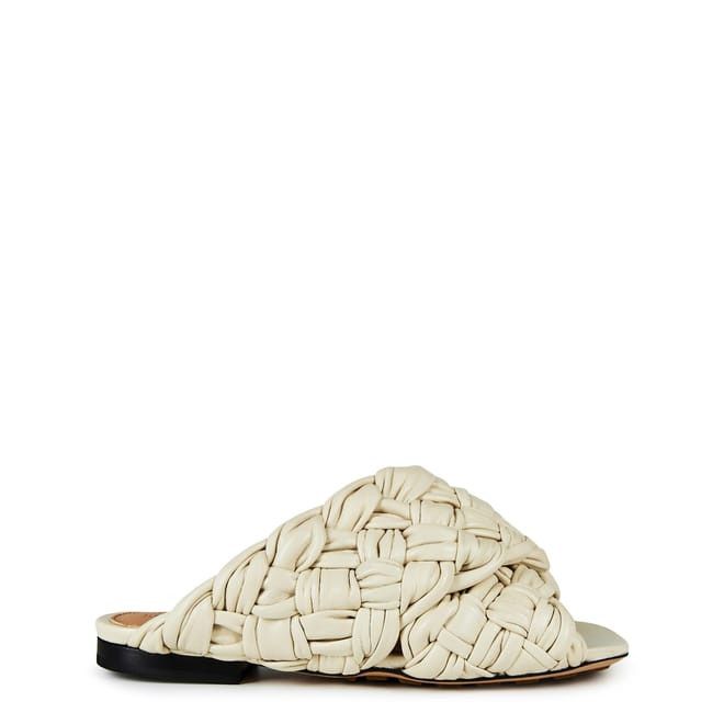 Bottega Veneta Bv Flat Mule Slides in Brown