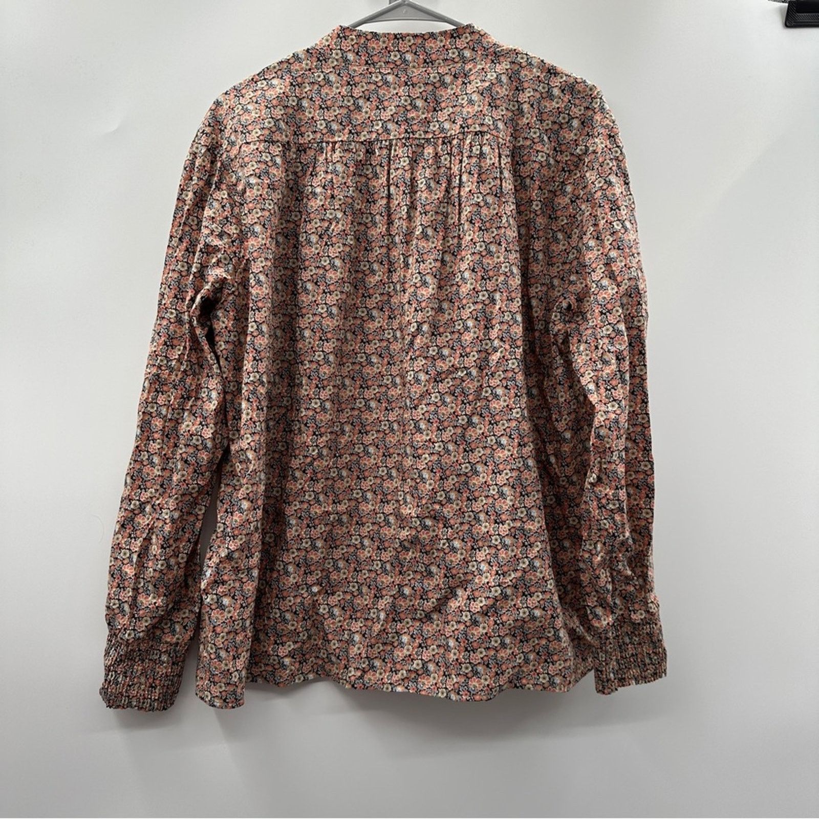 ba&sh Ba&sh Freja Floral Long Sleeve Button Neck Blouse Sz 3 (L) Size L / US 10 / IT 46 - 5 Thumbnail
