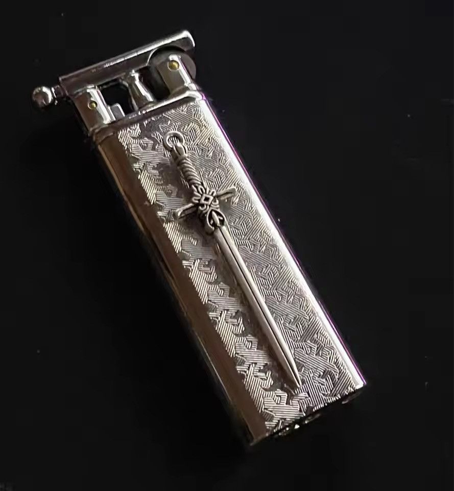 Japanese Brand Sword Kerosene Lighter with Metal Grinding Wheel Size ONE SIZE - 3 Thumbnail